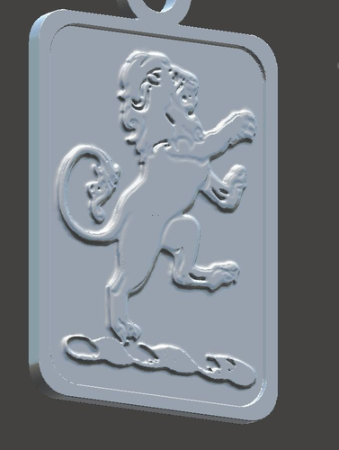 Lion Pendant Design Low-poly 3D model