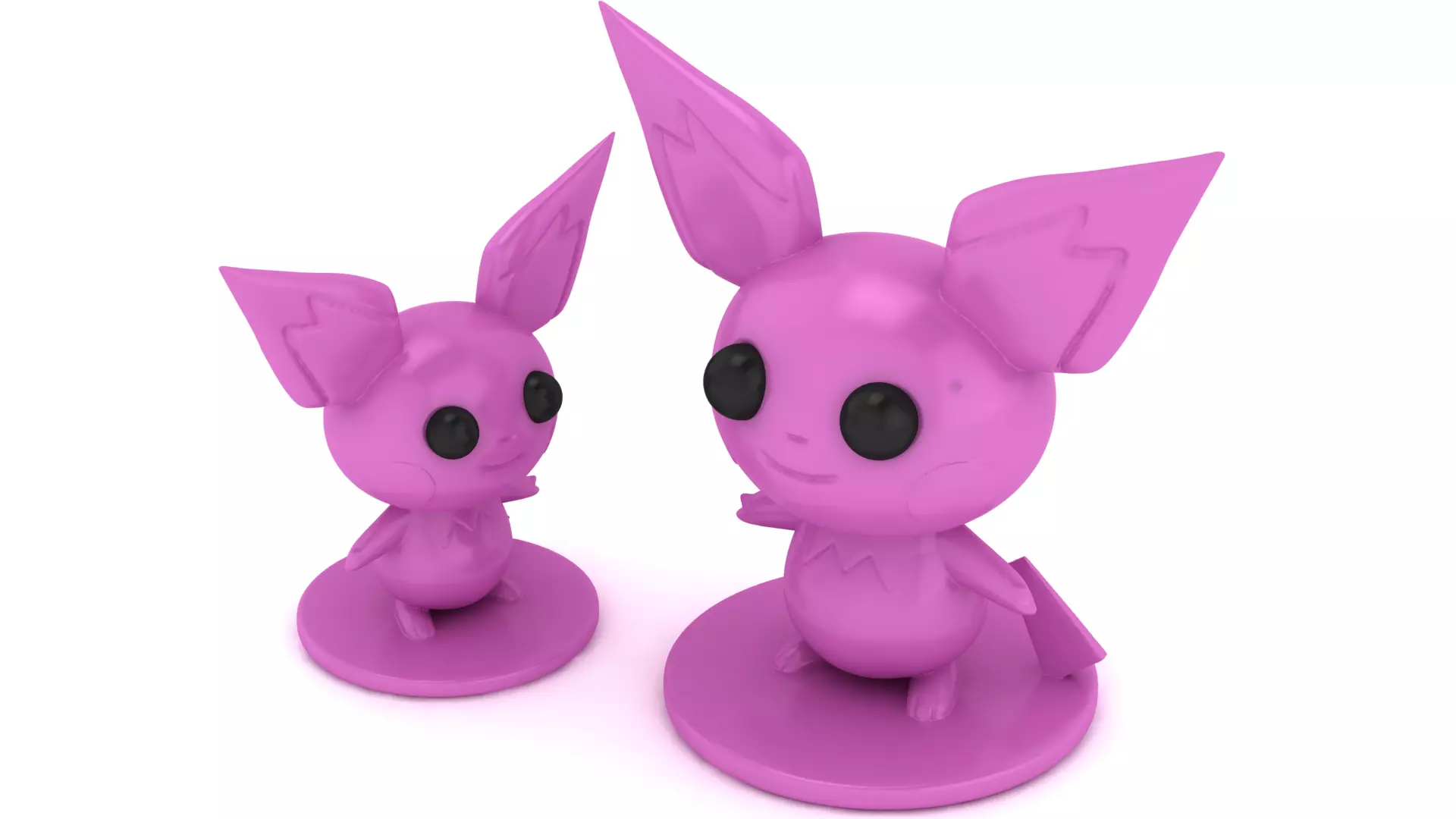 Chibi Heart Hamster Figures 3D print model