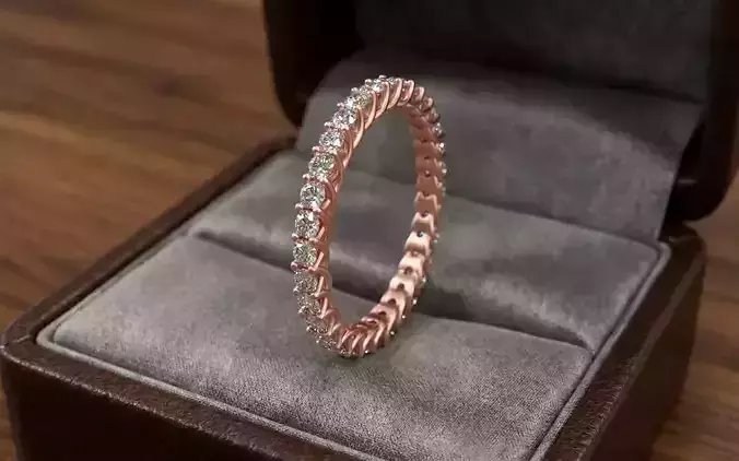 Model 1336 Eternity Band Weeding Ring 7 and half US size