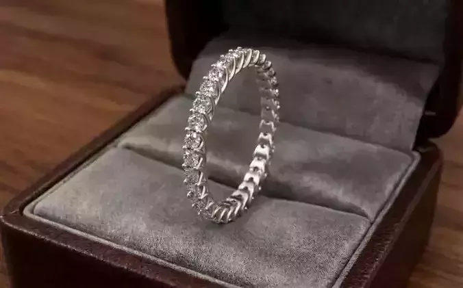 Model 1337 Eternity Band Weeding Ring 8 US size