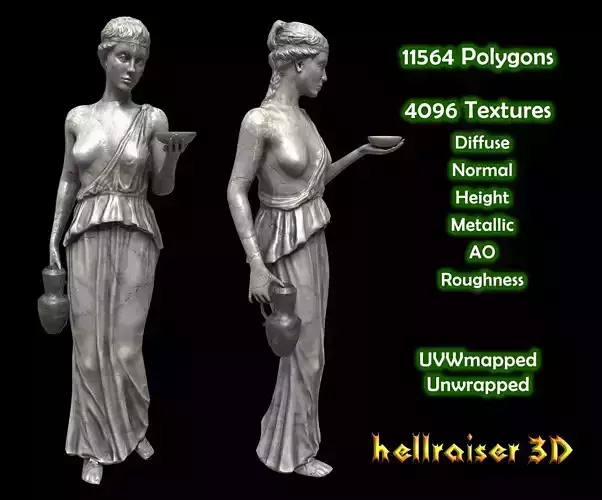 Victorian Statue - PBR - Textured