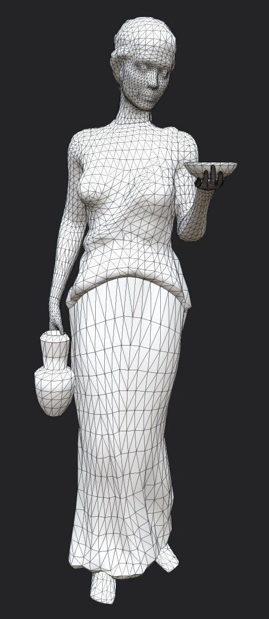 Victorian Statue - PBR - Textured Low-poly 3D model_5