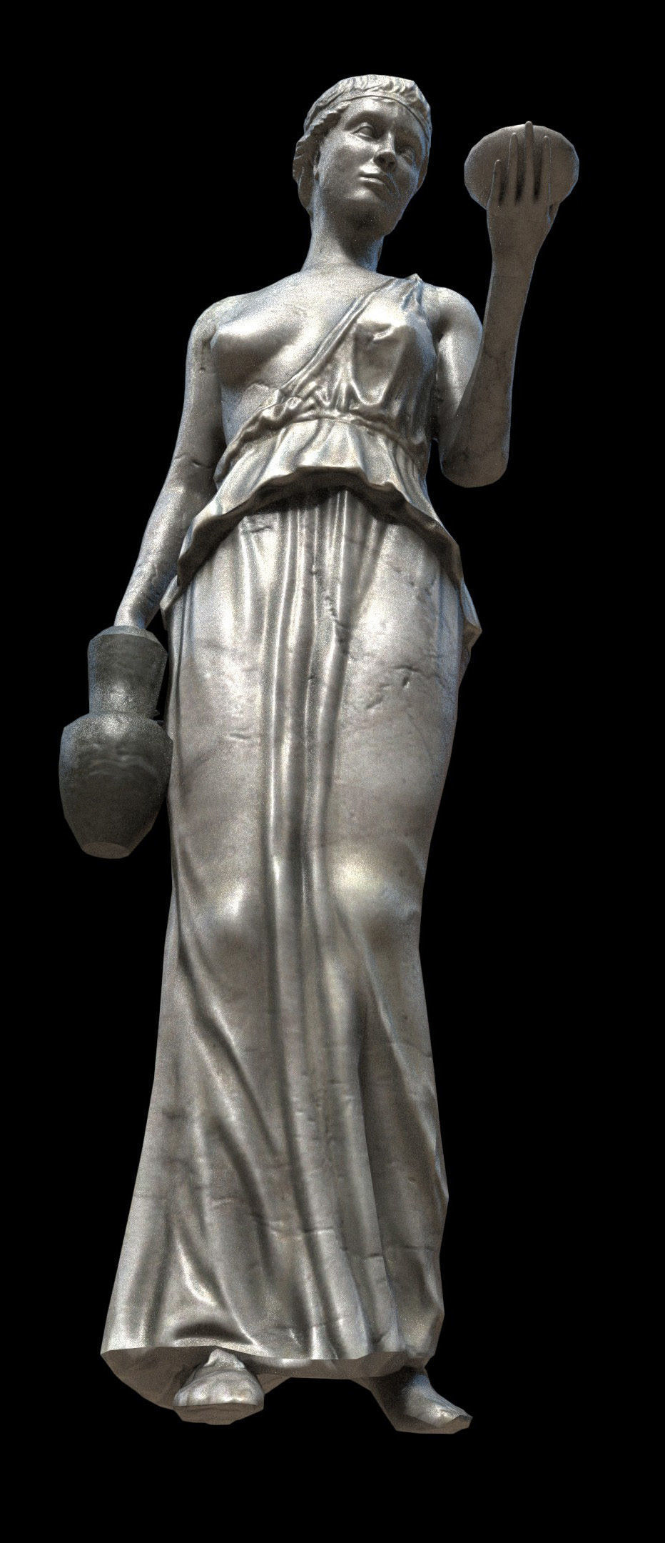 Victorian Statue - PBR - Textured Low-poly 3D model_4