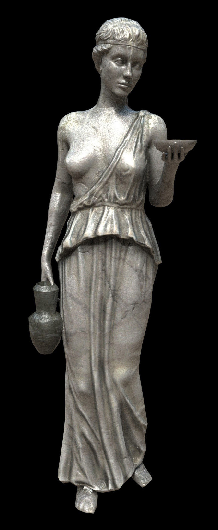 Victorian Statue - PBR - Textured Low-poly 3D model_1