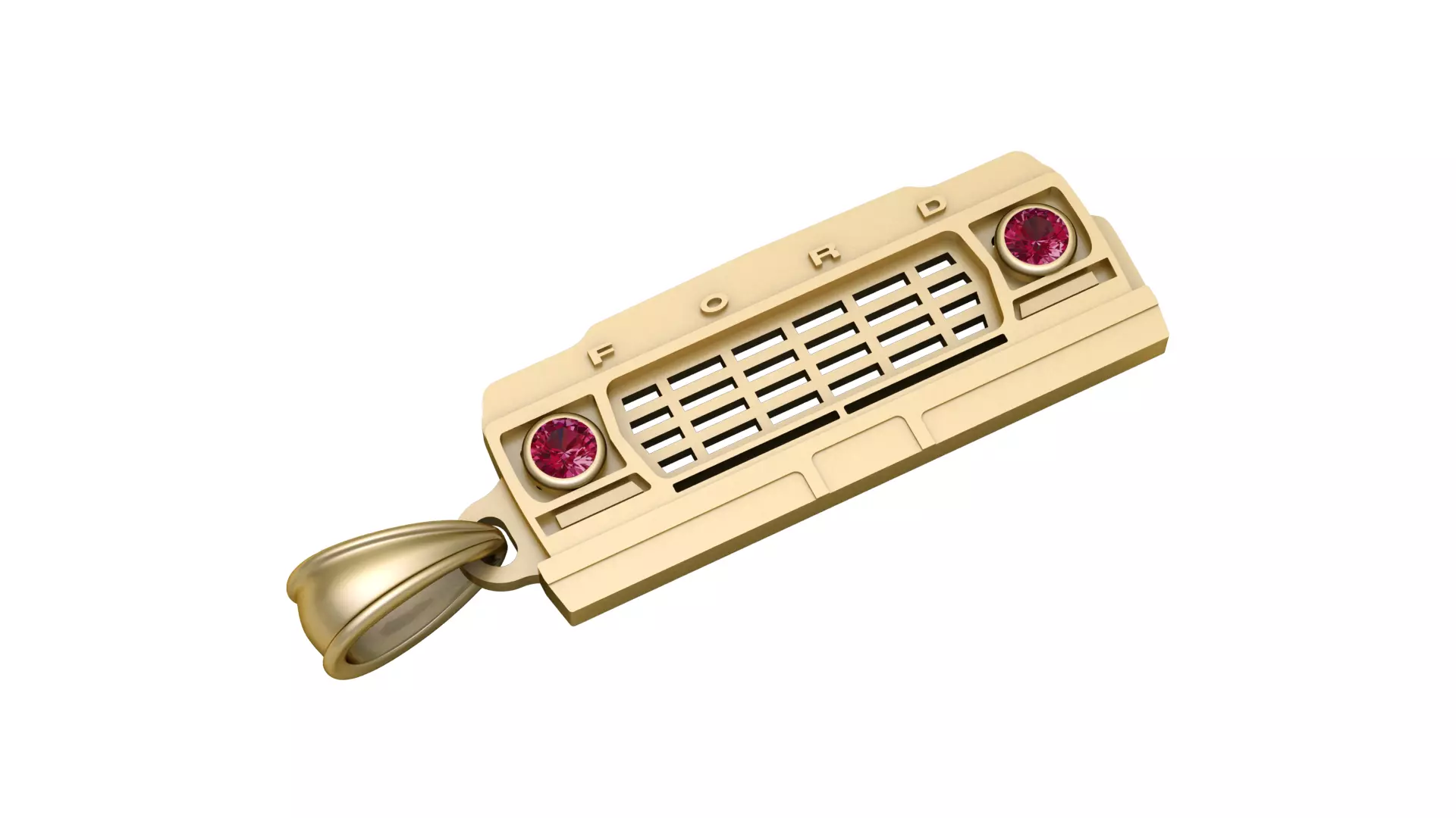 Vintage Truck Grille Nameplate Pendant 3D Printable 3D print model