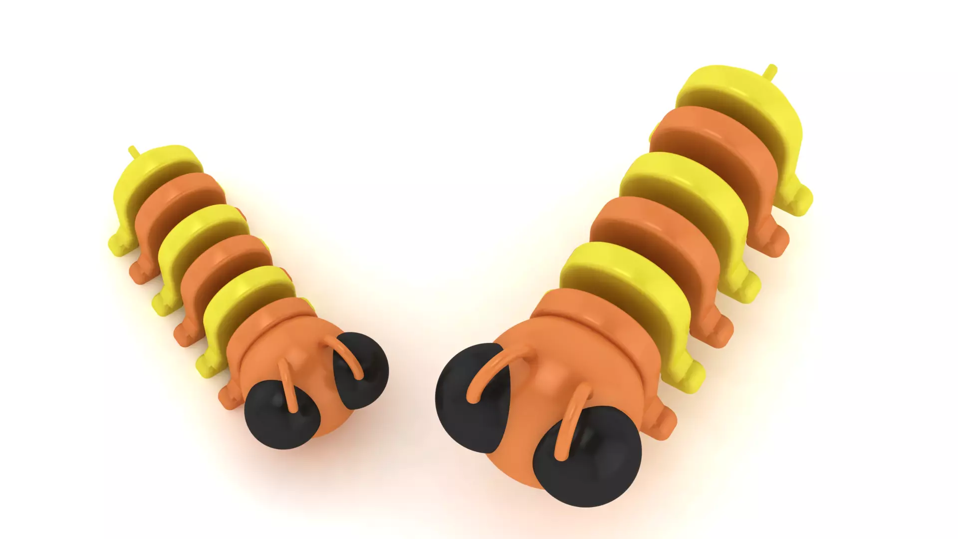 Articulated Flexi-Caterpillar Figures 3D print model