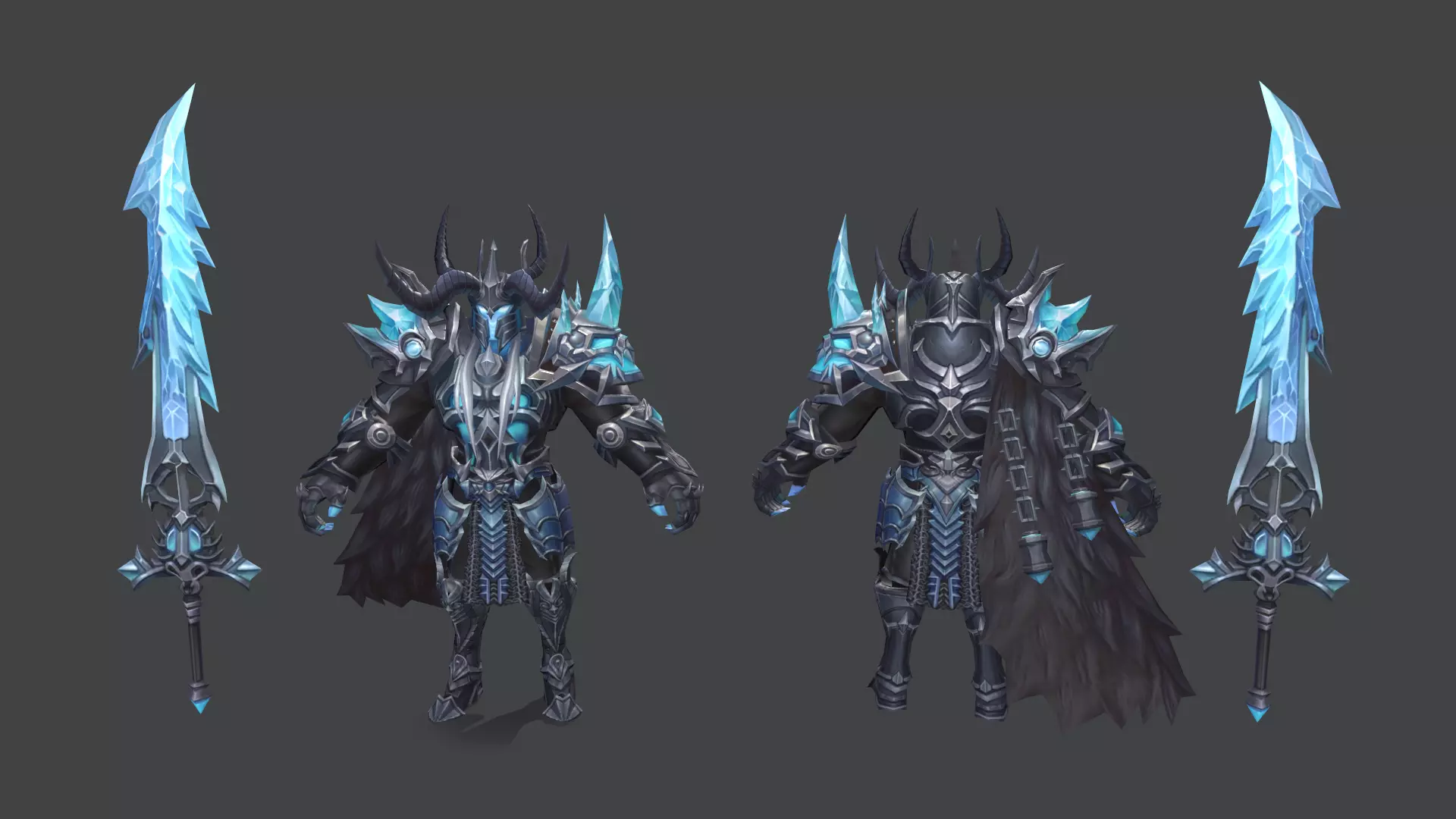 Frost Blade Demon Low-poly 3D model