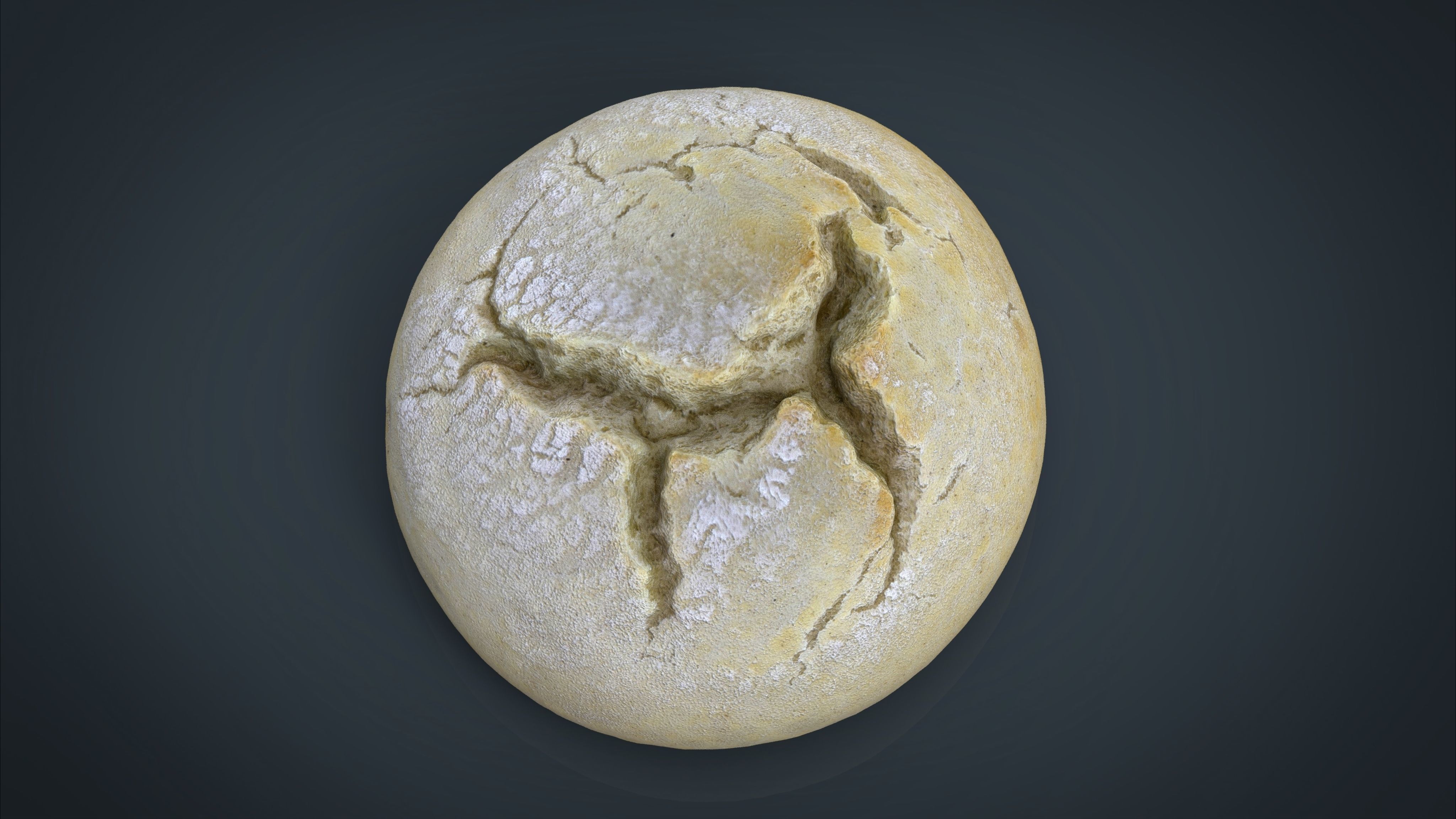 Bread egg Low-poly 3D model_2