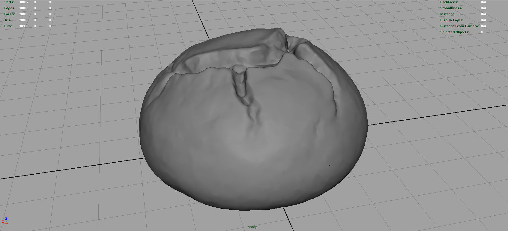 Bread egg Low-poly 3D model_3