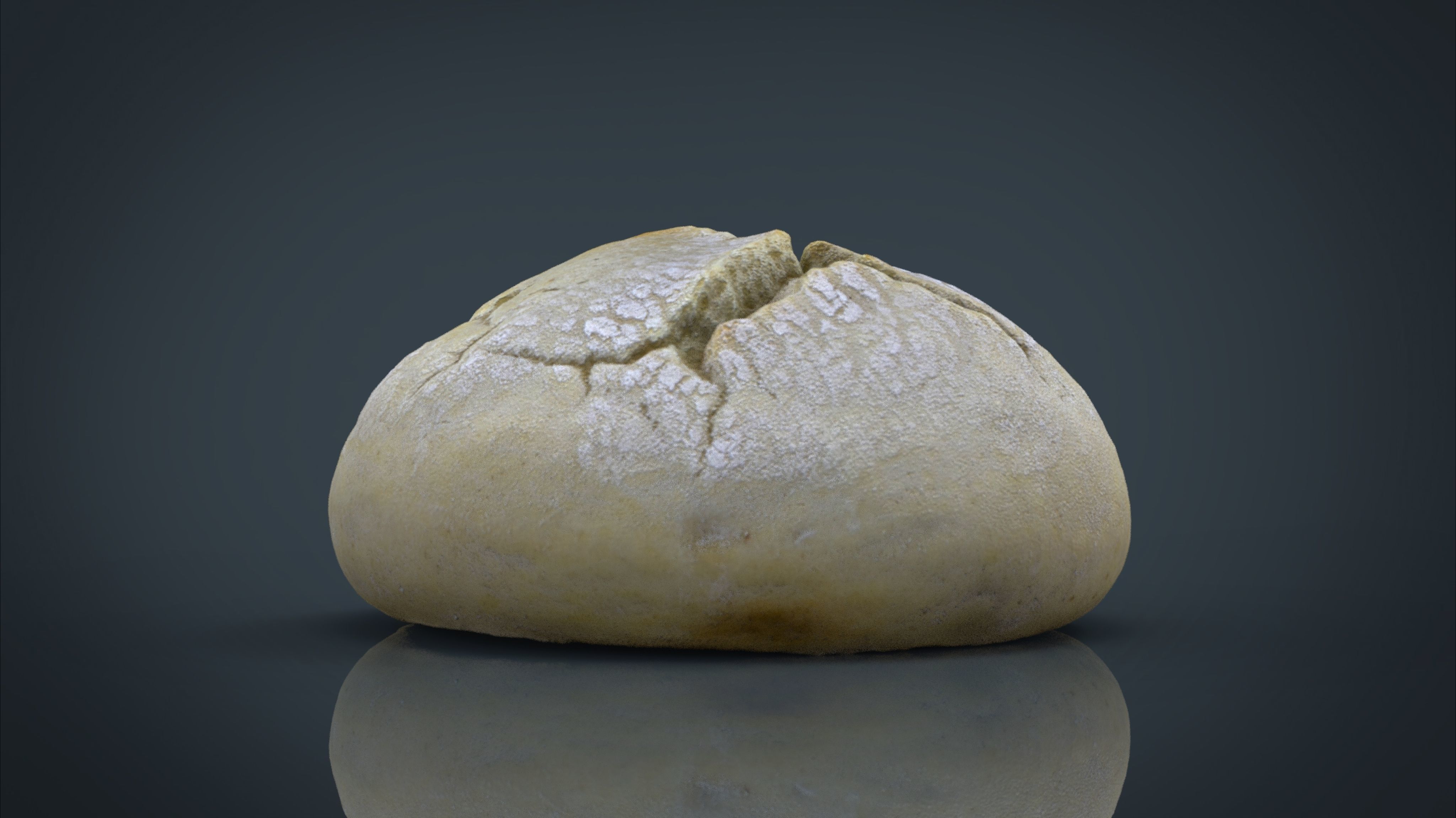 Bread egg Low-poly 3D model_11