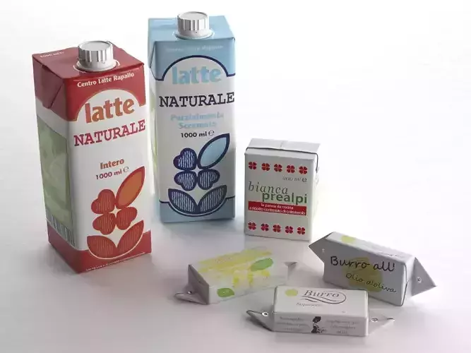 Milk and Butter 3D model