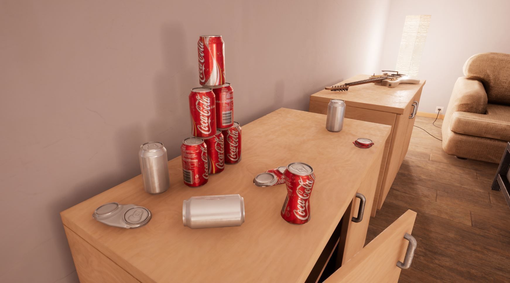 Drinks Can Pack - 33cl - Unbranded Ready to custom Low-poly 3D model_1