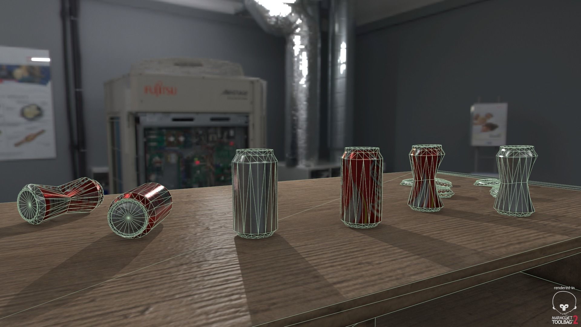 Drinks Can Pack - 33cl - Unbranded Ready to custom Low-poly 3D model_6