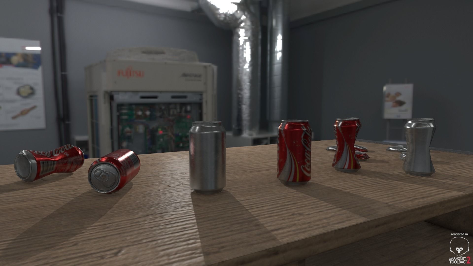 Drinks Can Pack - 33cl - Unbranded Ready to custom Low-poly 3D model_5