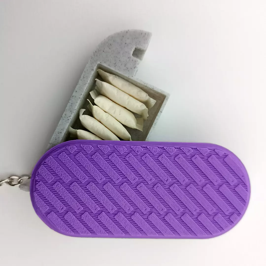 Zyn Vault Quick-Access Keychain nicotine pouch 3D print model
