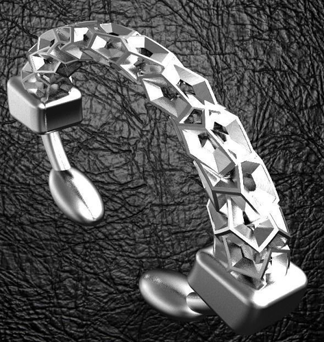 bouncing dodecahedron bracelet 3D print model