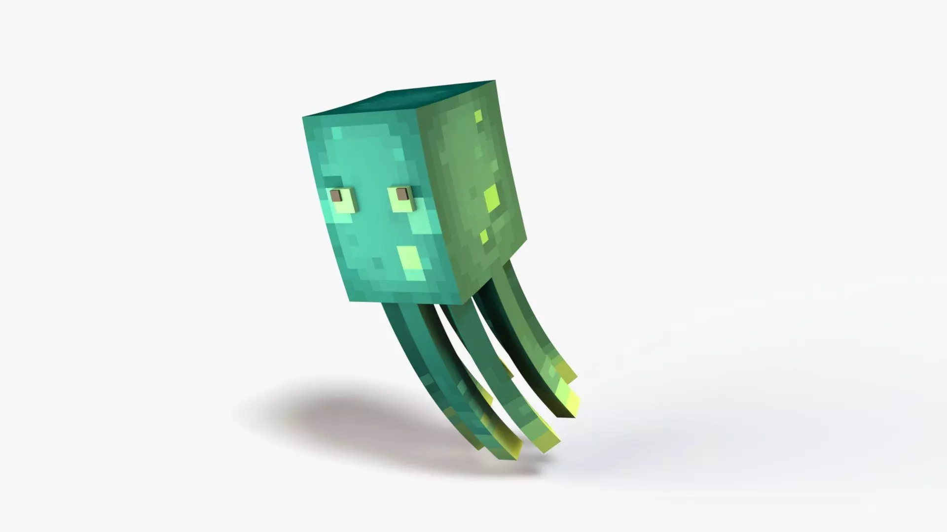 Minecraft Glow Squid Rig Low-poly 3D model