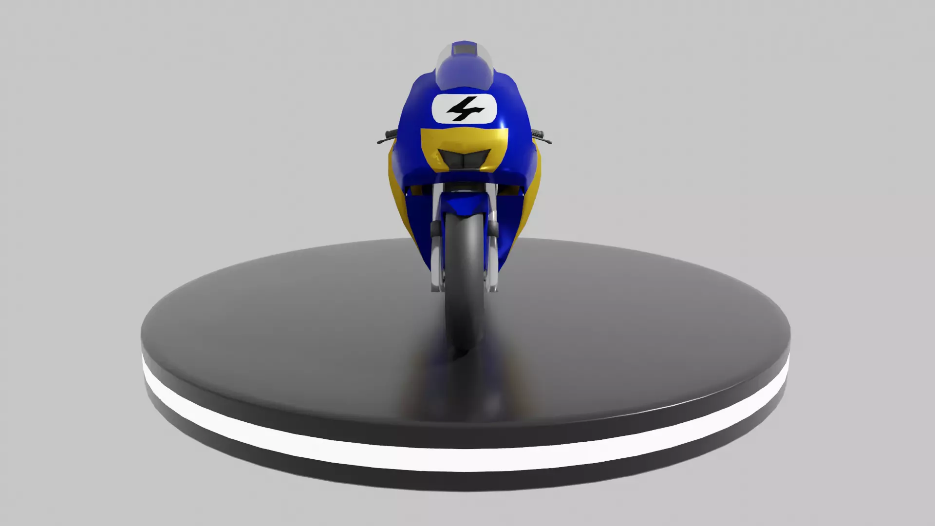Moto de course Low-Poly Low-poly 3D model