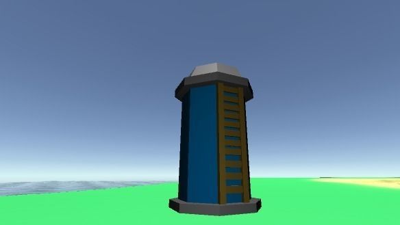 Archer Tower Low-poly 3D model_0