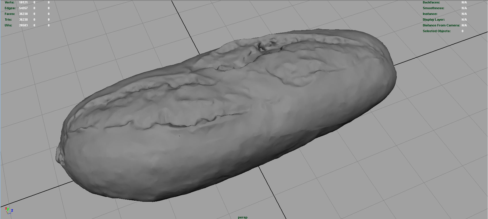 Bread loaf of Low-poly 3D model_3