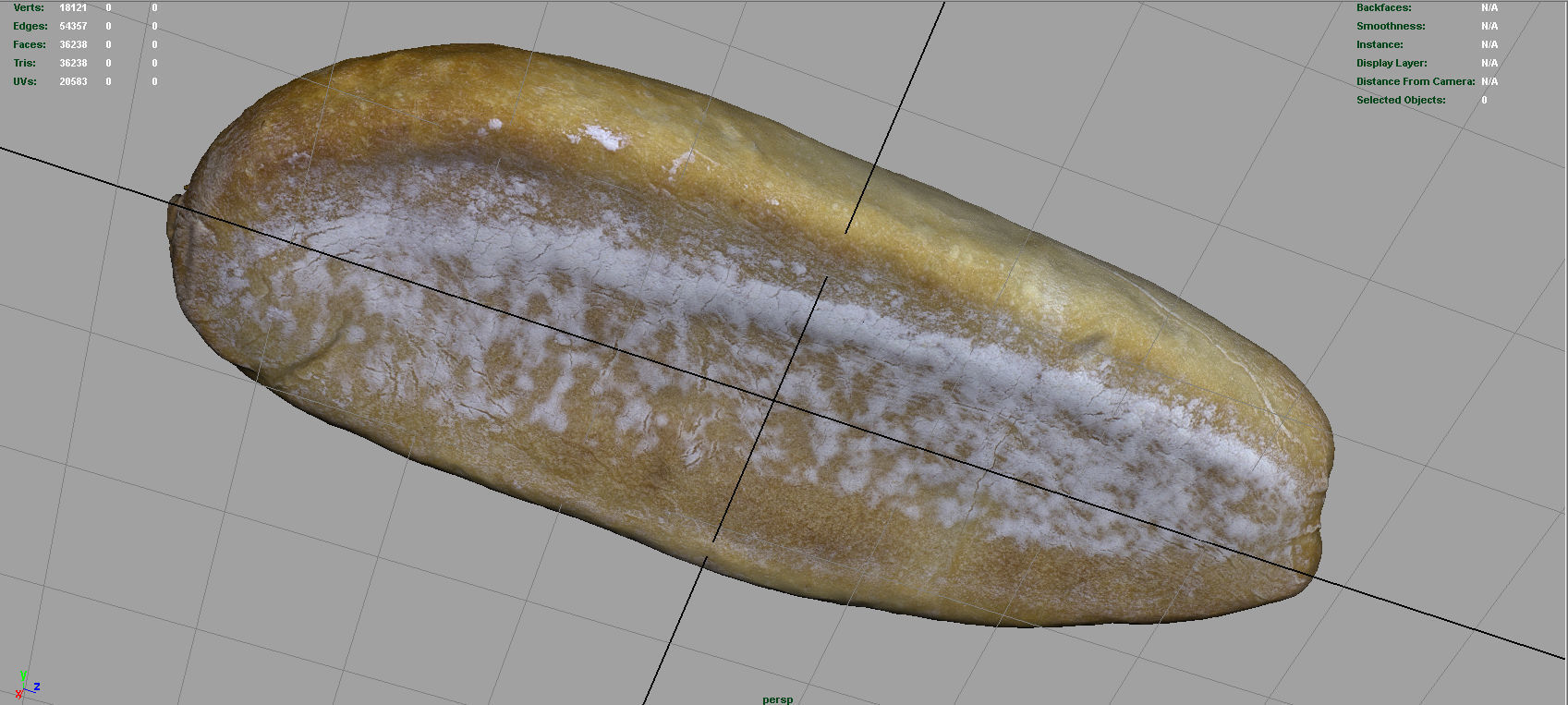 Bread loaf of Low-poly 3D model_6