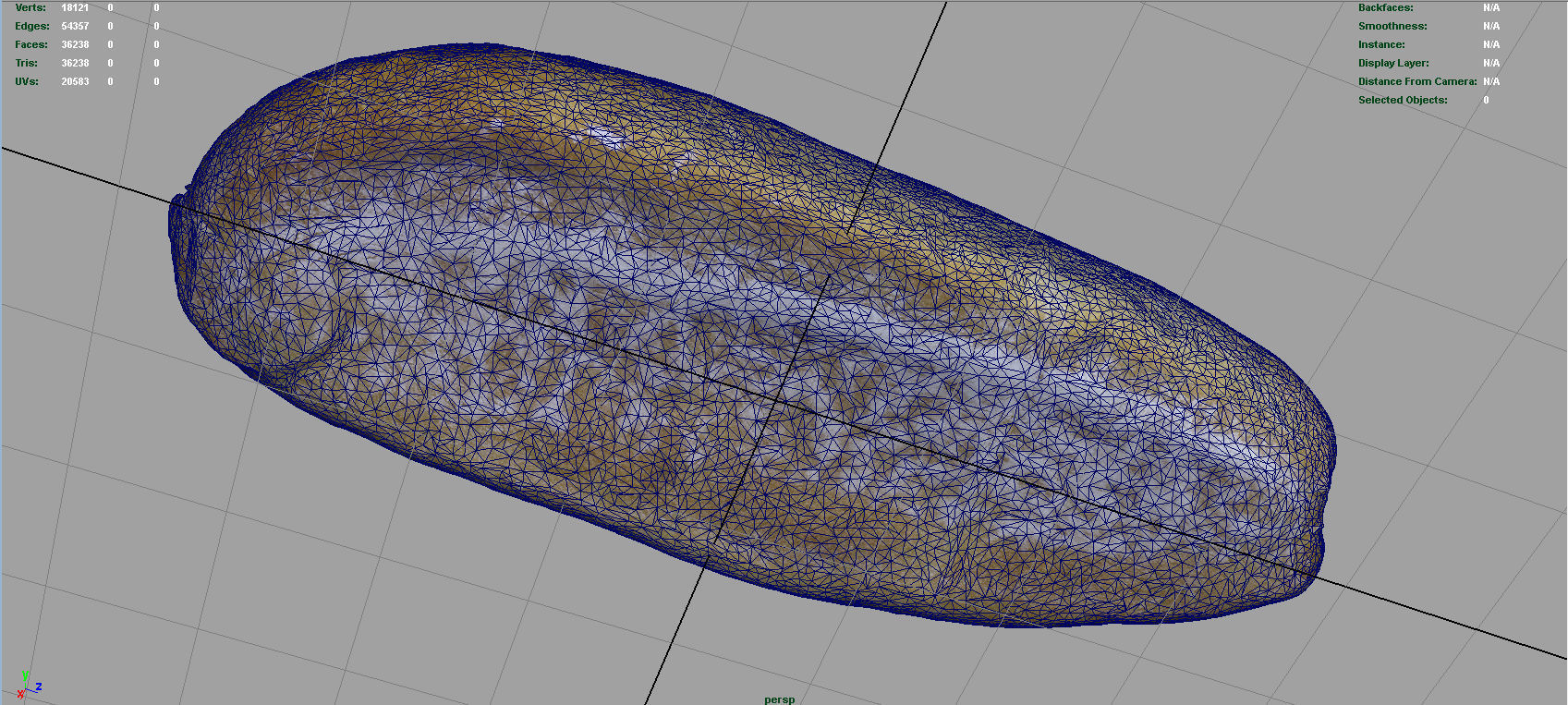 Bread loaf of Low-poly 3D model_7