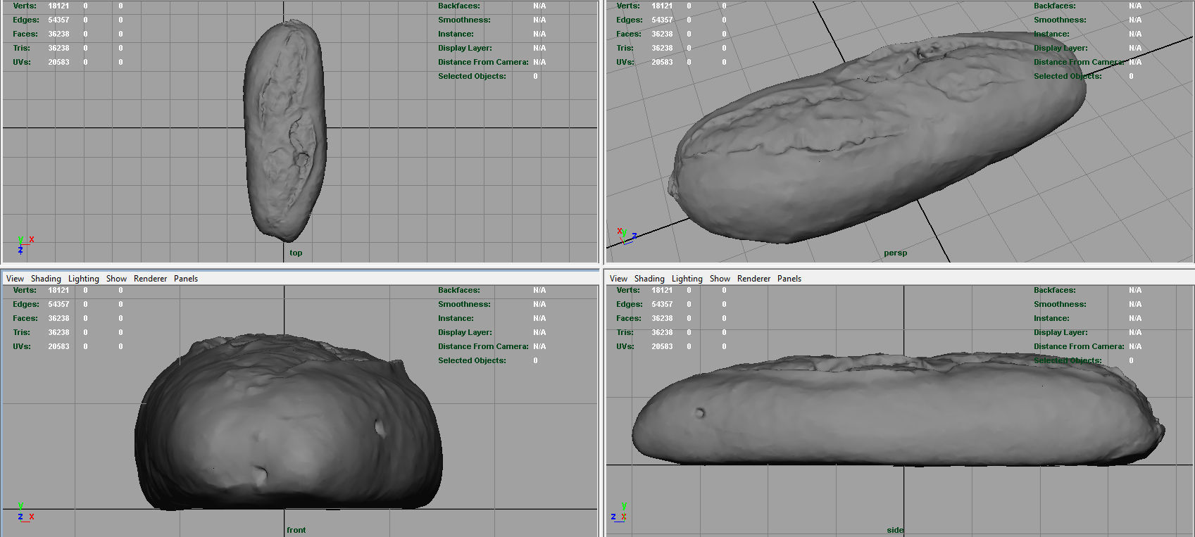 Bread loaf of Low-poly 3D model_8