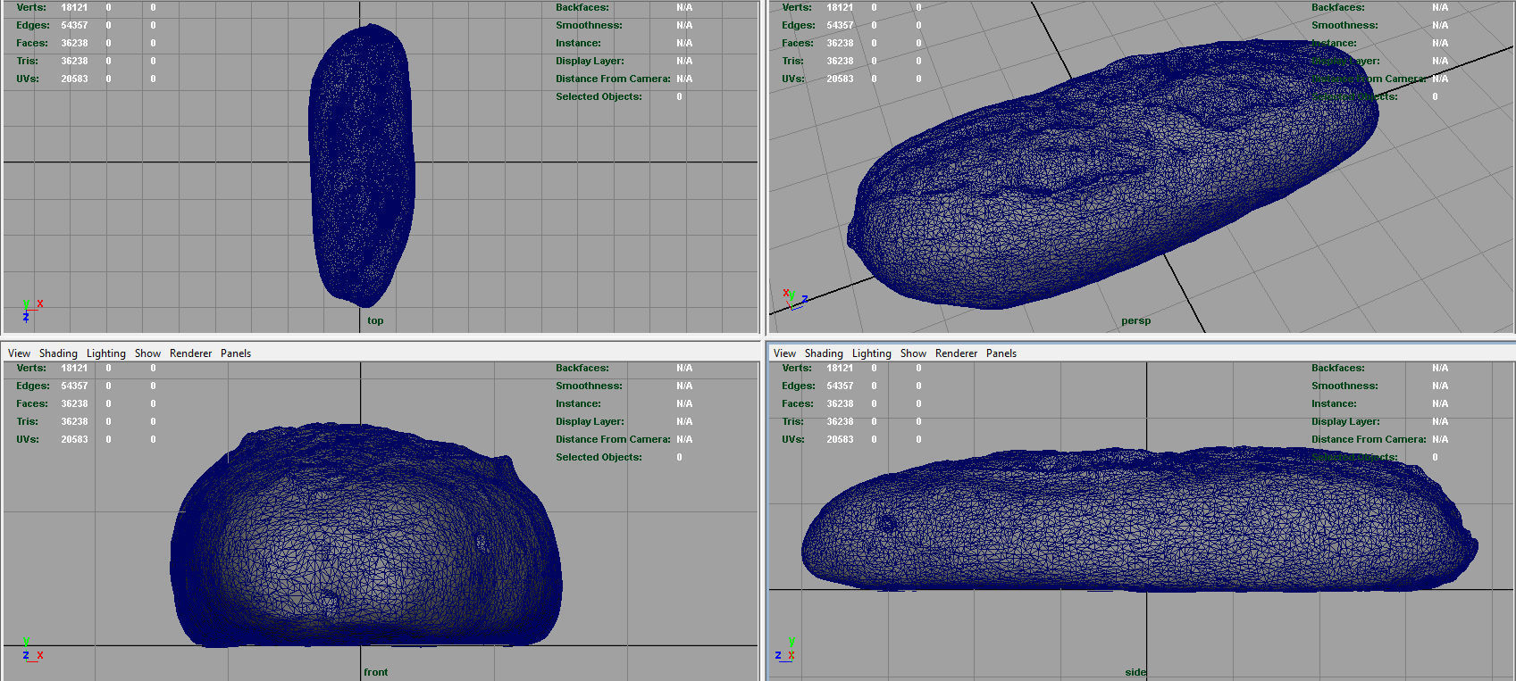 Bread loaf of Low-poly 3D model_10