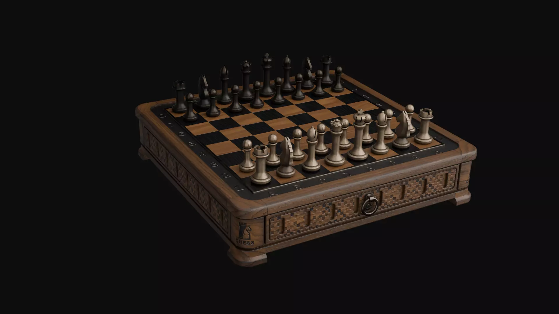 Chess Low-poly 3D model