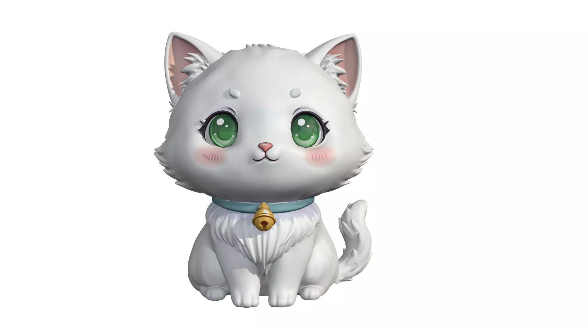 Stylized Chibi Kitten 3D print model