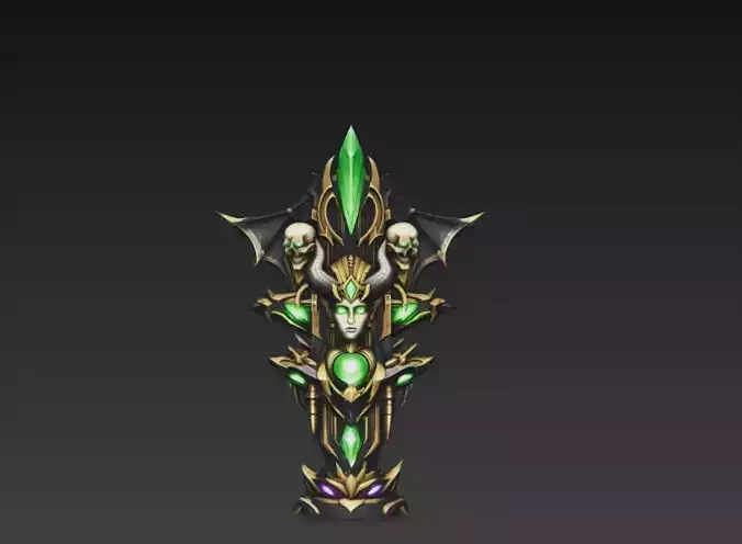 Dark Fantasy Crystal Totem Idol