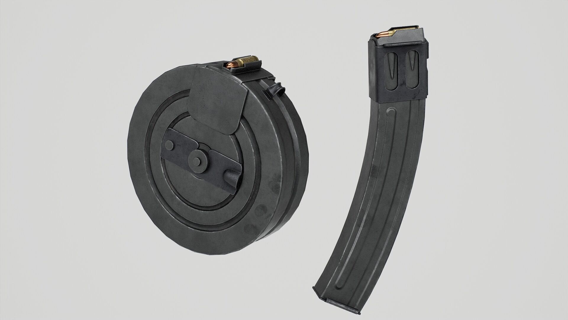 PBR Soviet PPSh-41 submachine gun Low-poly 3D model_5