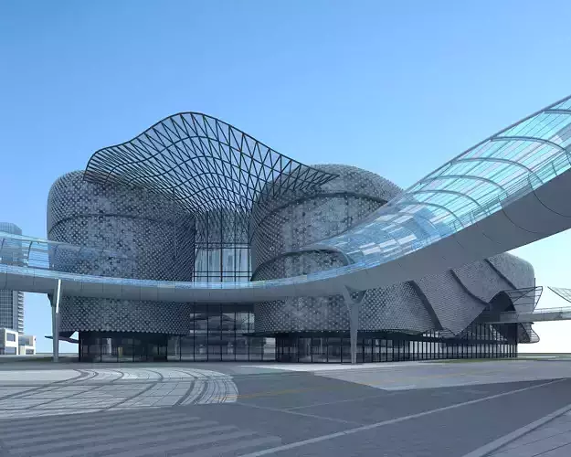 Shopping Plaza 05 3D model 7