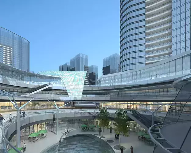 Shopping Plaza 05 3D model