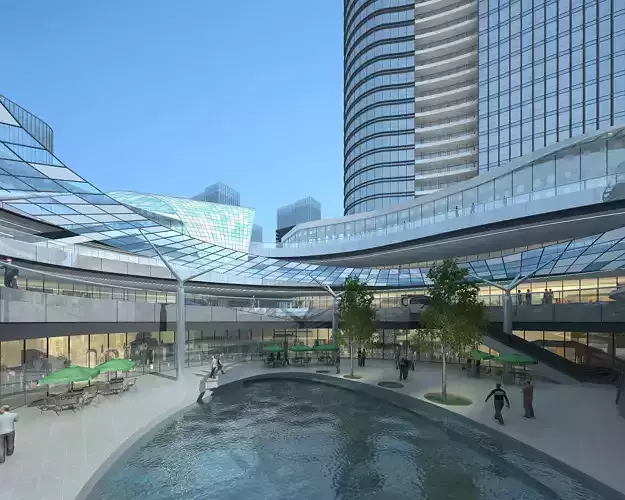Shopping Plaza 05 3D model 2