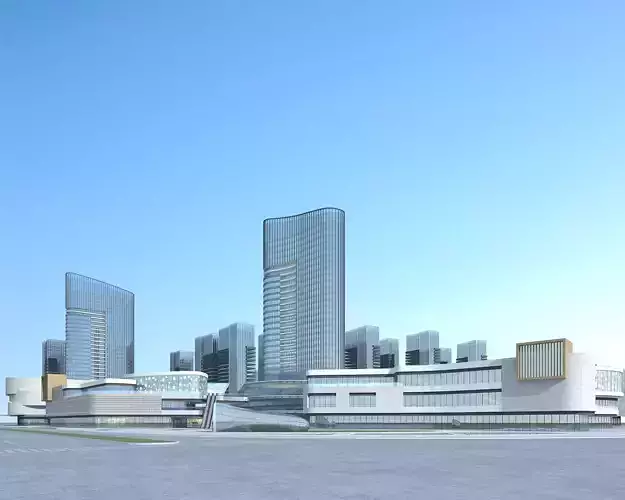 Shopping Plaza 05 3D model 6