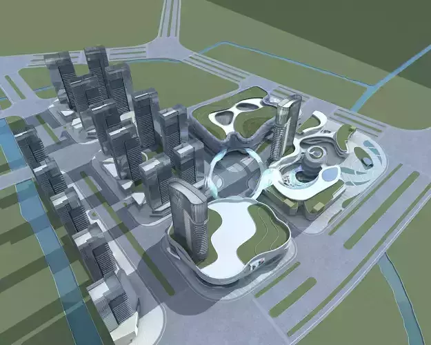 Shopping Plaza 05 3D model 5