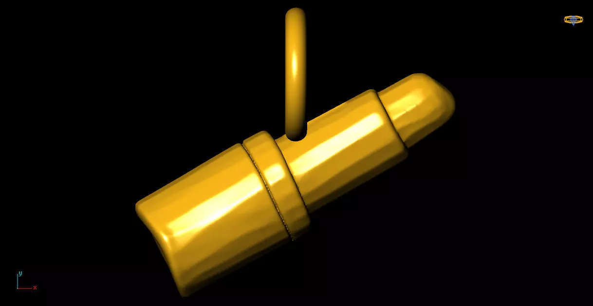 Lipstick pendant charms - one inch pendant 3D print model