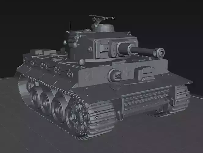 Tank Tiger I Heavy Tank WWII  German Military Vehicle STL 