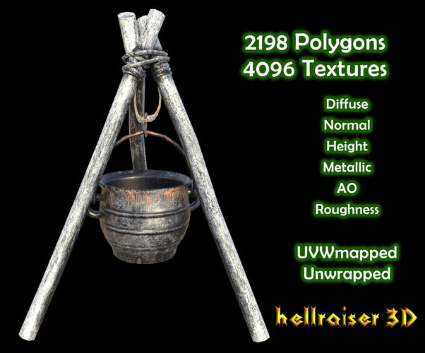 Cooking Pot - PBR - Textured Low-poly 3D model