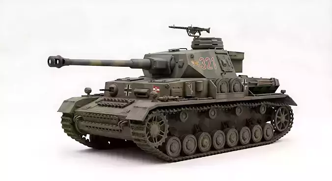 Tank Panzer IV WWII Medium Tank German  STL Model