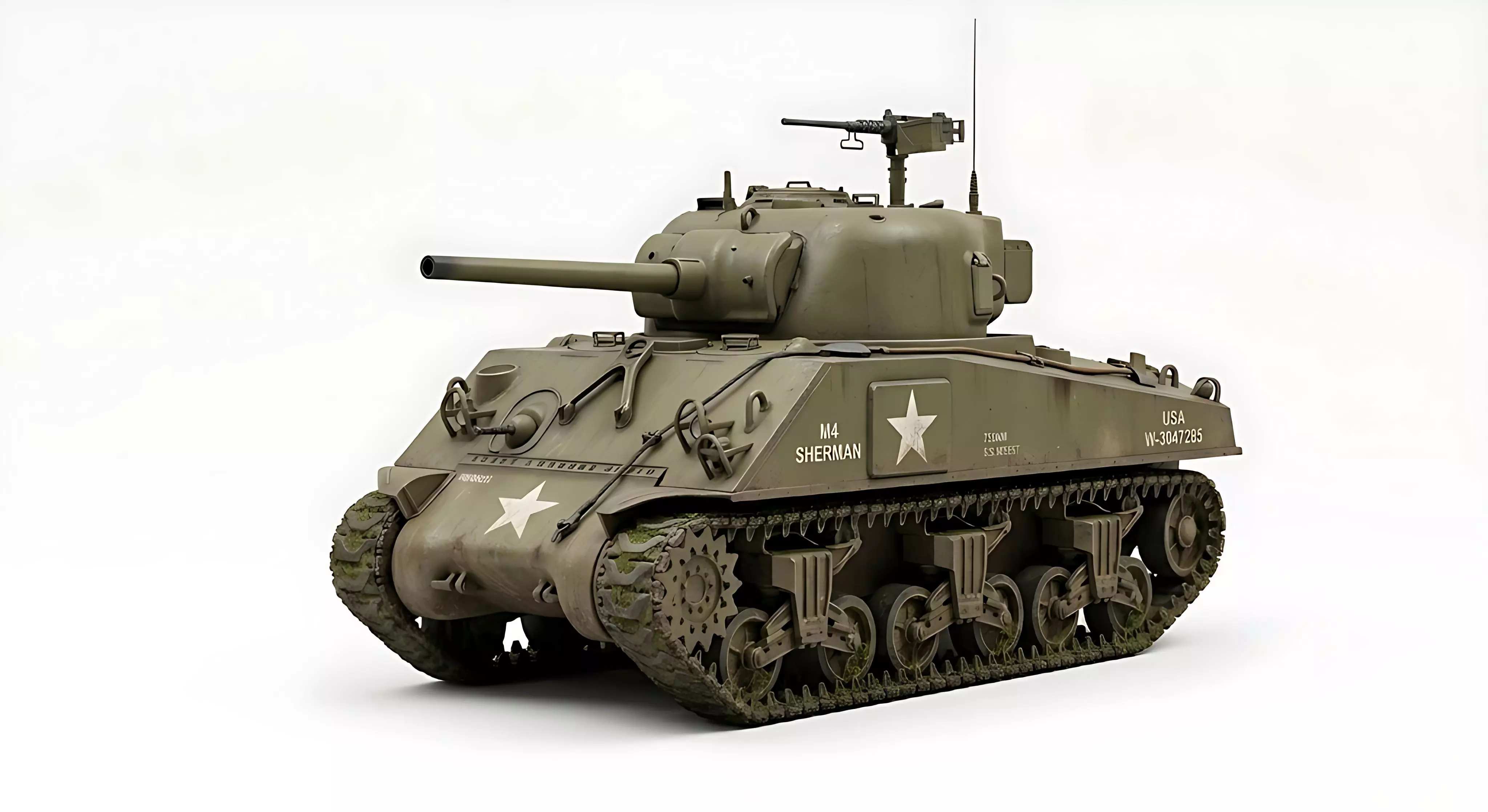 Tank M4 Sherman WWII Medium Tank Military Vehicle STL Model 3D print model