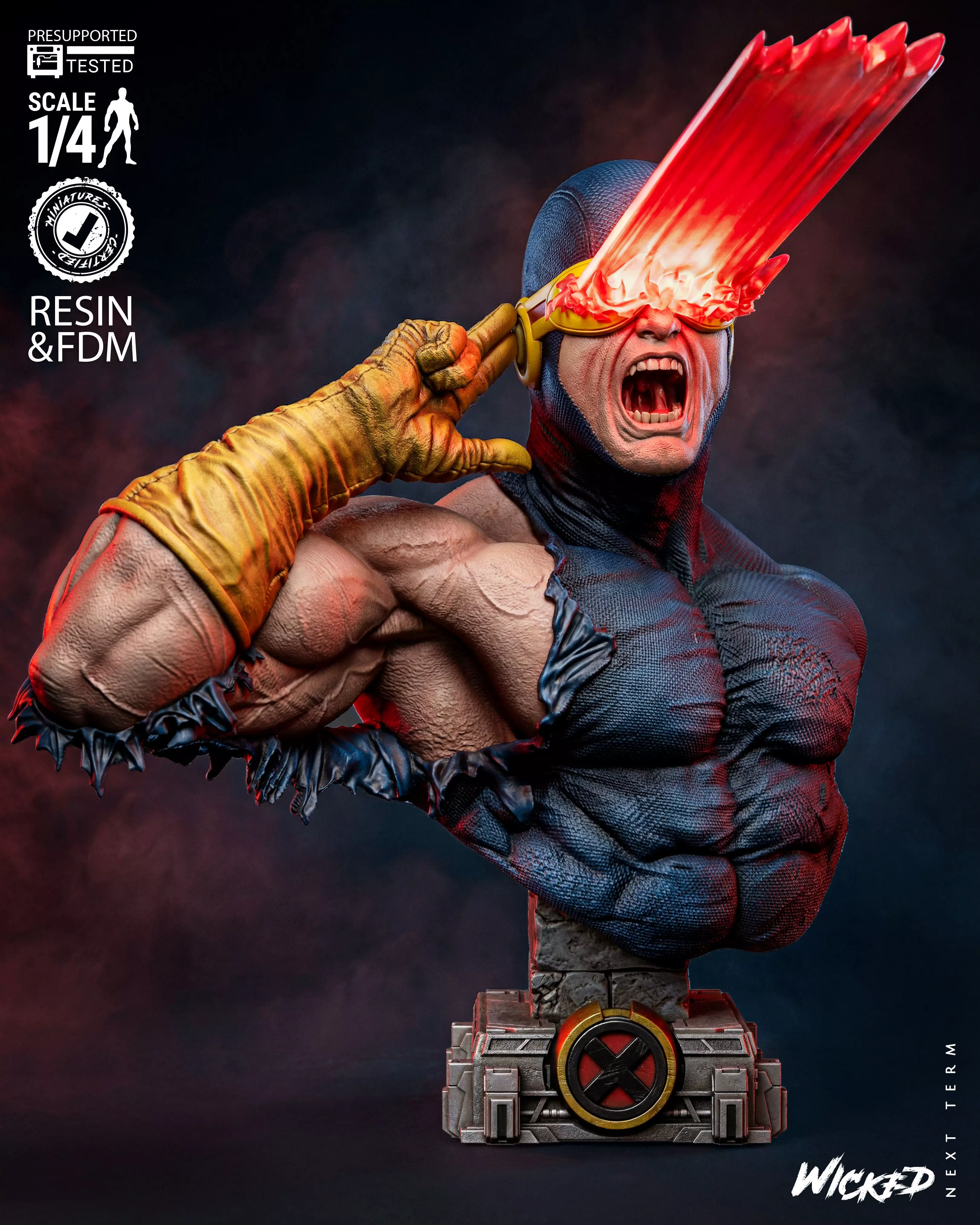 Wicked Marvel Cyclops Portrait Bust 3D print model