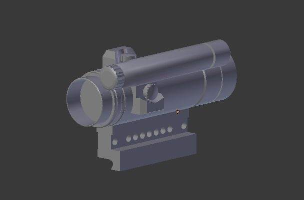 CompM4 low-poly I No texture 3D model_1