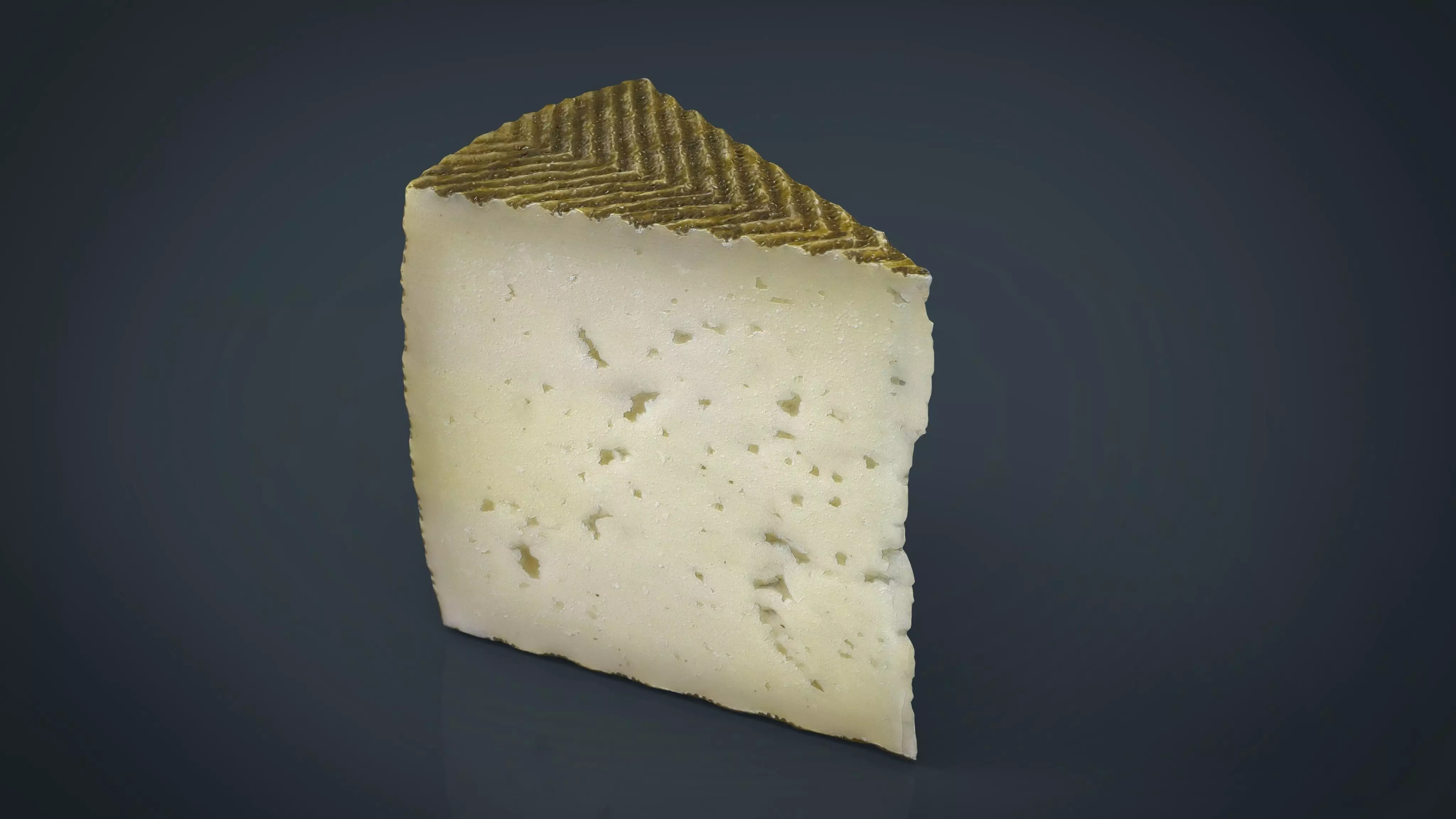 Chesse piece of cheese Low-poly 3D model_0