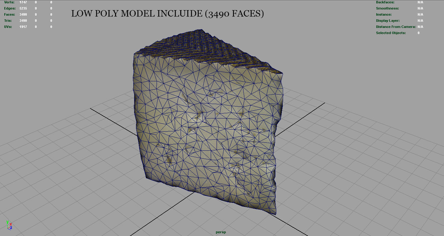 Chesse piece of cheese Low-poly 3D model_10