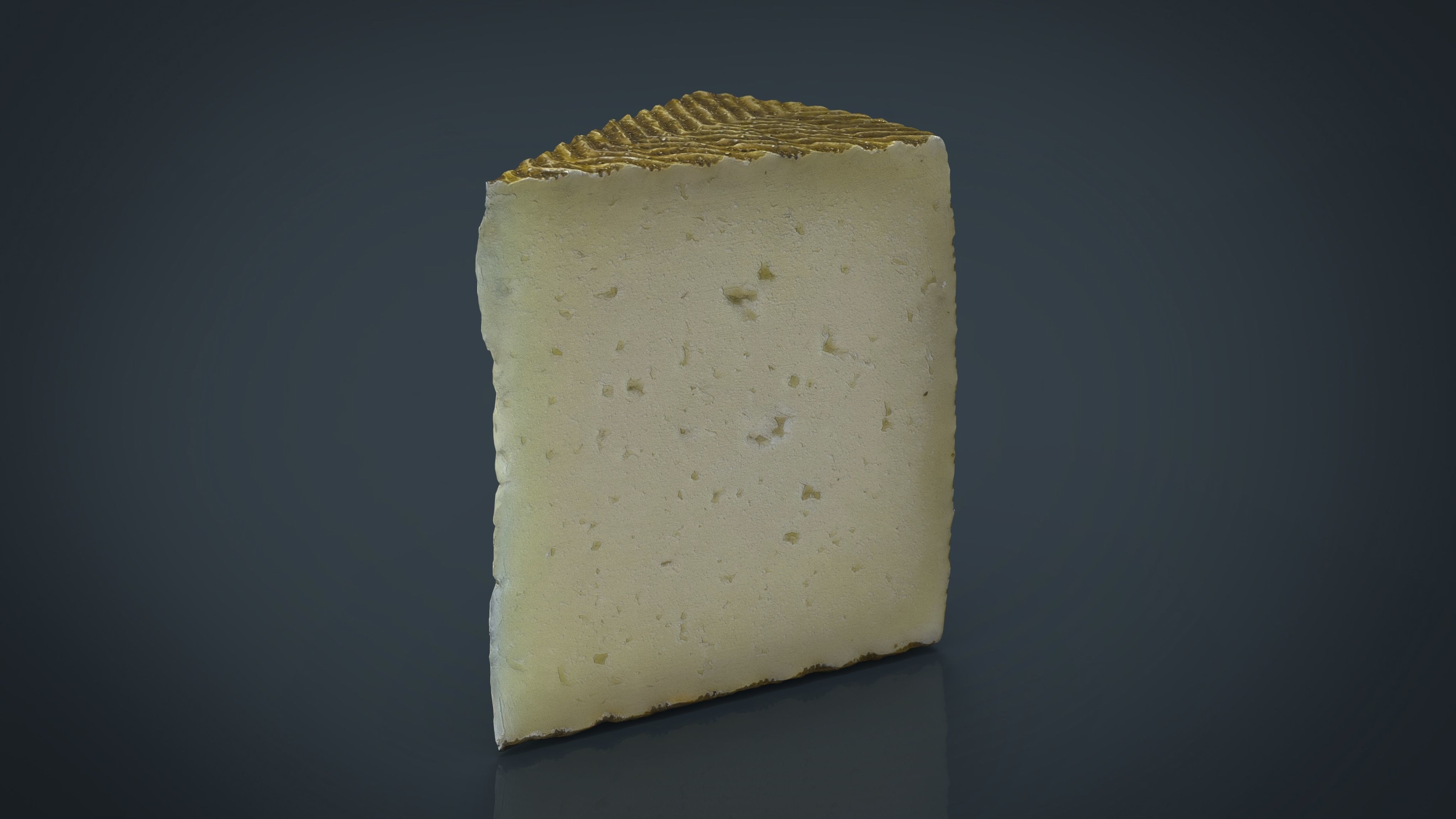 Chesse piece of cheese Low-poly 3D model_3