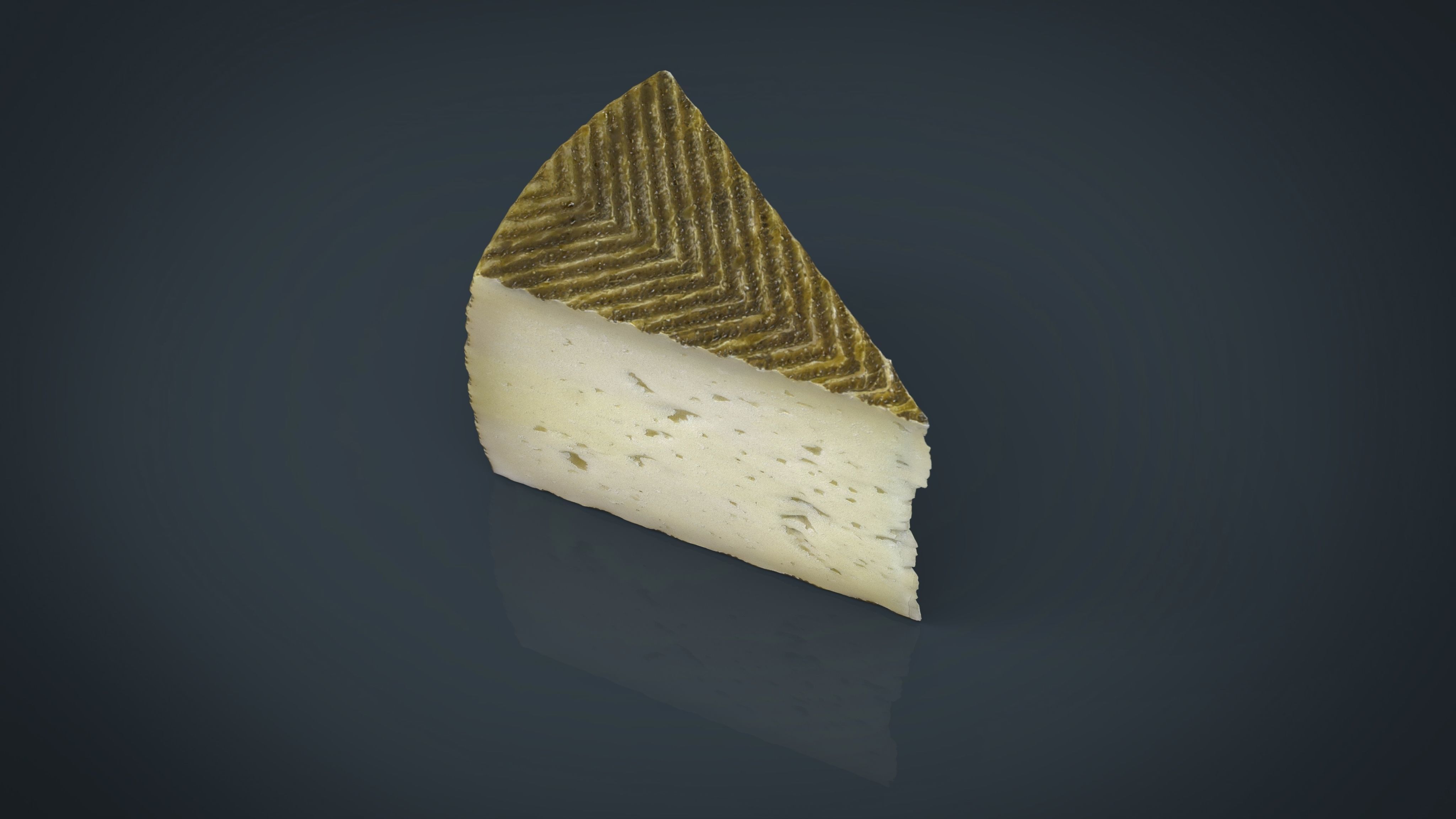 Chesse piece of cheese Low-poly 3D model_11