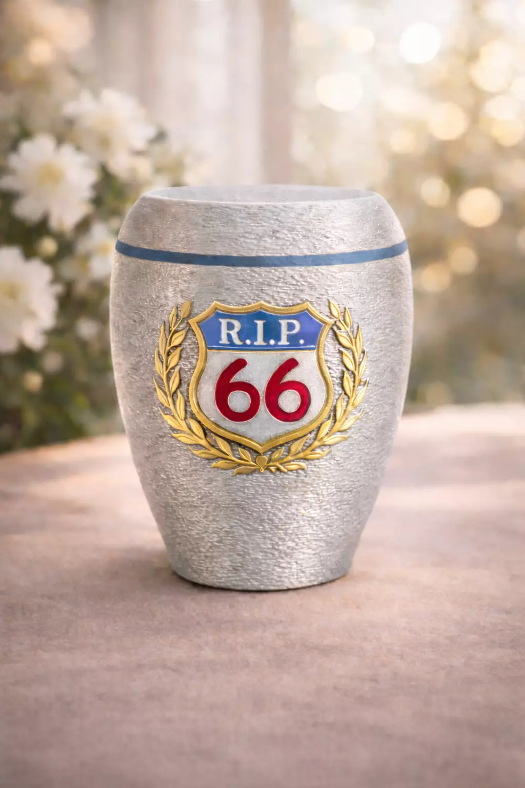Harmonia Route 66 Edition Designer Urn with Emblem 3D print model
