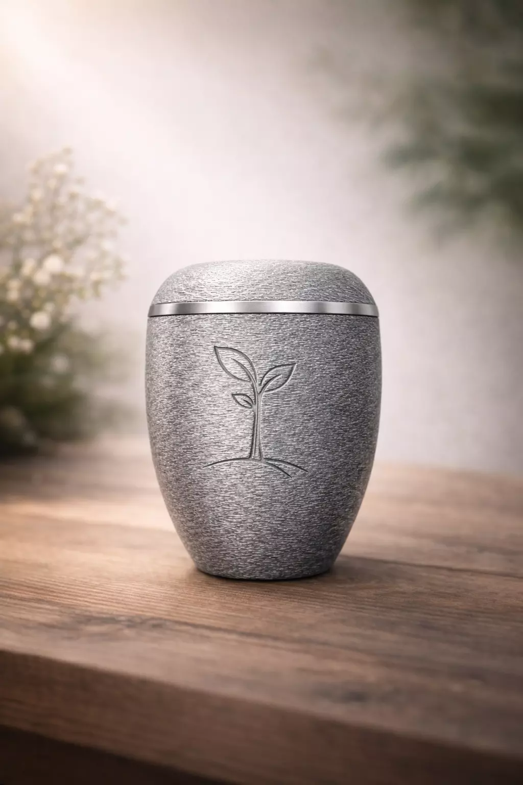 Harmonia New Dawn Edition Designer Urn with Seedling Symbol 3D print model